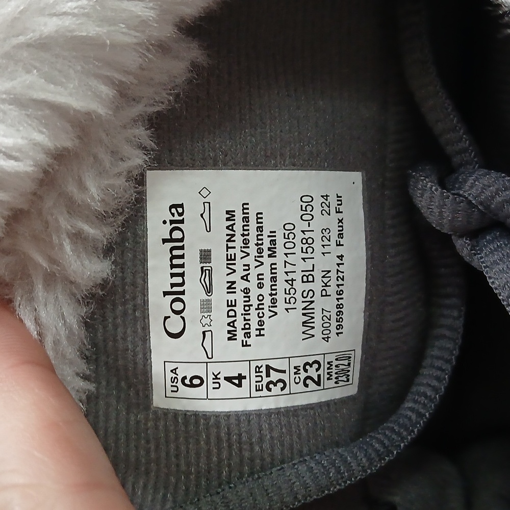 Columbia Ice Maiden II Gray Insulated Waterproof Snow Boots Women's Size 6 - Picture 5 of 9